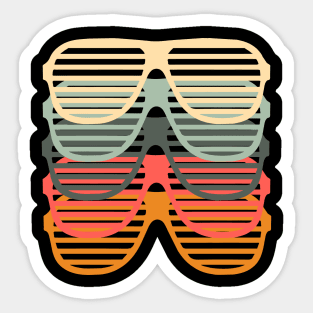 Retro  Shutter Glasses Sticker